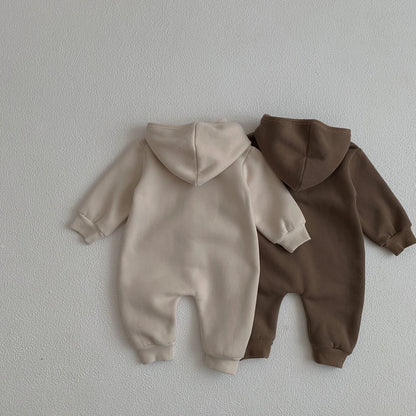 Baby Winter Jumpsuit - Newborn Baby Clothes Cute Bear Hooded Romper 0-2 Years - ZOOMNSTORE