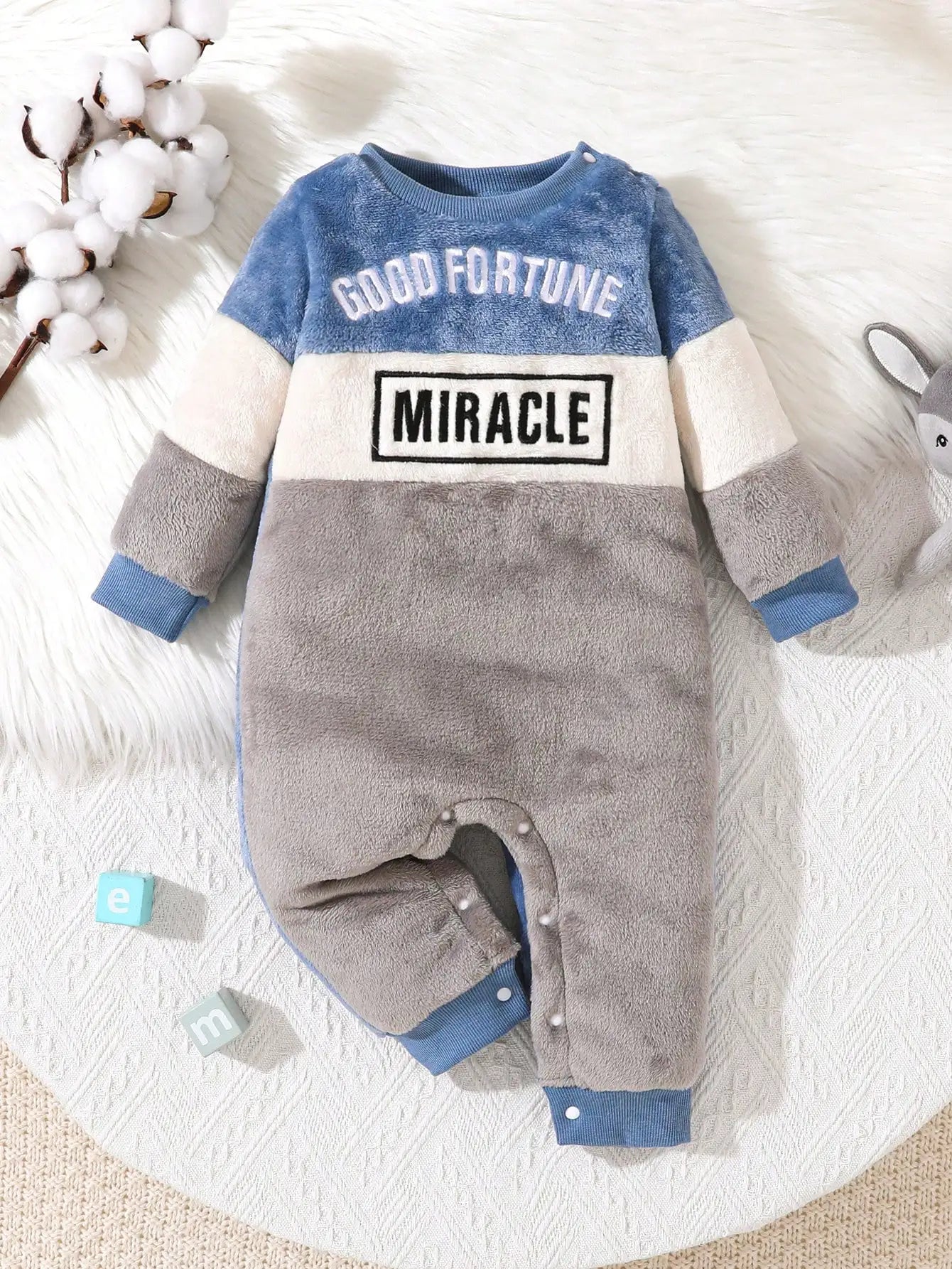 Baby Winter Jumpsuit - Soft Velvet Romper With Windproof Long Sleeve For Toddlers - ZOOMNSTORE