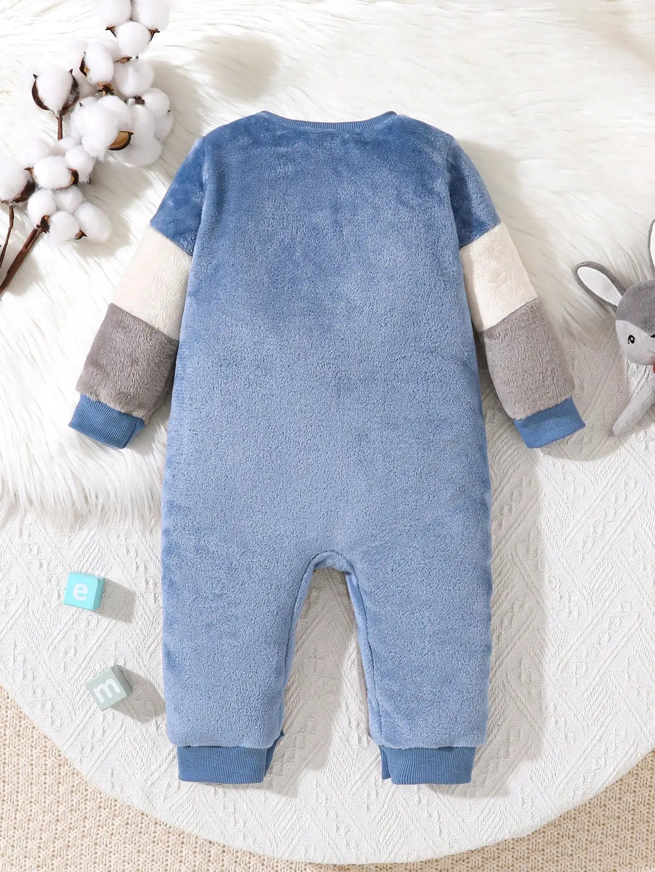 Baby Winter Jumpsuit - Soft Velvet Romper With Windproof Long Sleeve For Toddlers - ZOOMNSTORE
