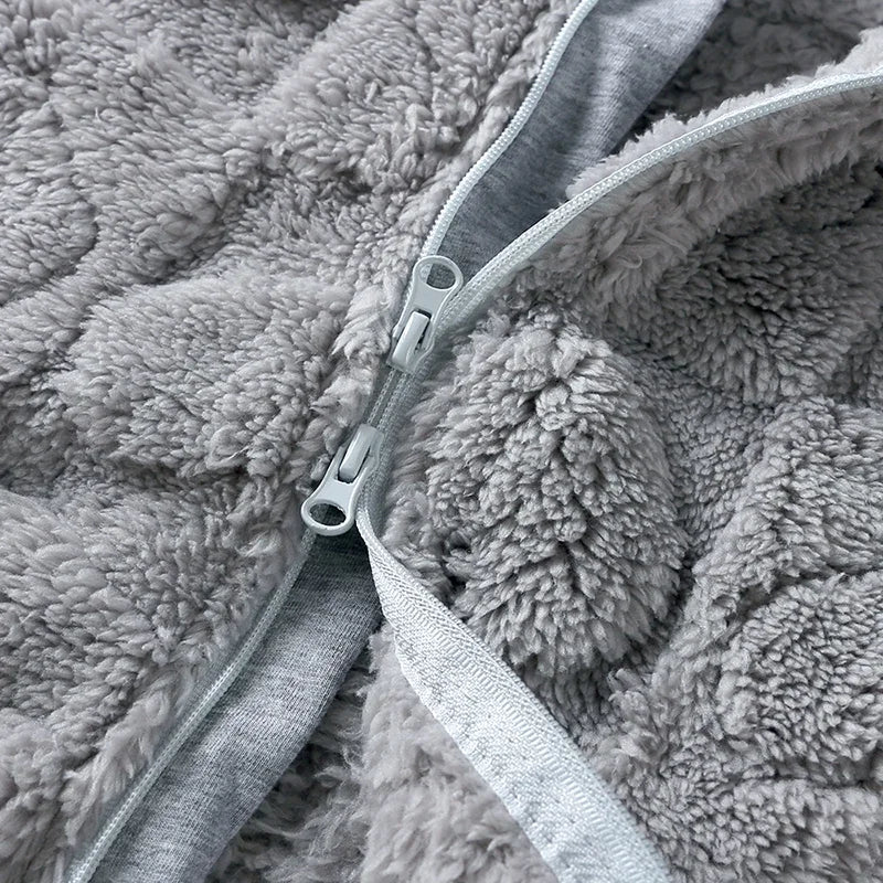 Baby Winter Romper - Hooded Arctic Velvet Fabric 0-18 Months Infant Warm Clothing - ZOOMNSTORE