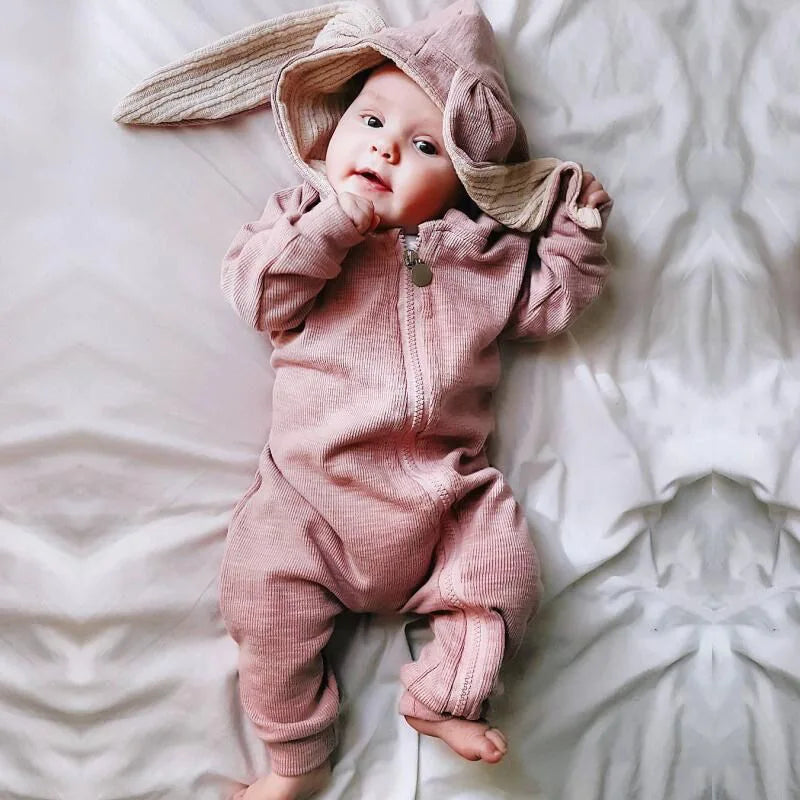Baby Winter Romper - Newborn Panda Animal Hooded Jumpsuit 0-36 Months Soft Pajamas - ZOOMNSTORE