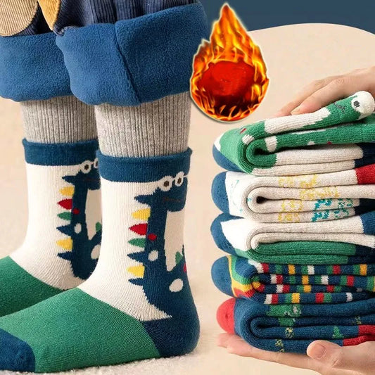 Winter Socks Baby Socks 5 Pairs /bag Warm Cotton Cartoon Socks Kids Girls Boys Thicken Sock - ZOOMNSTORE