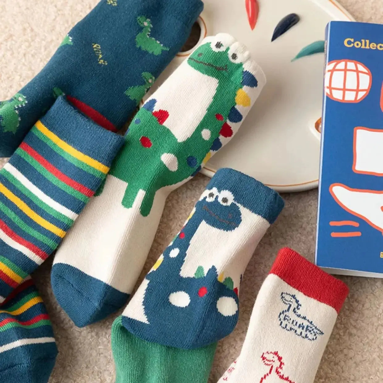 Winter Socks Baby Socks 5 Pairs /bag Warm Cotton Cartoon Socks Kids Girls Boys Thicken Sock - ZOOMNSTORE