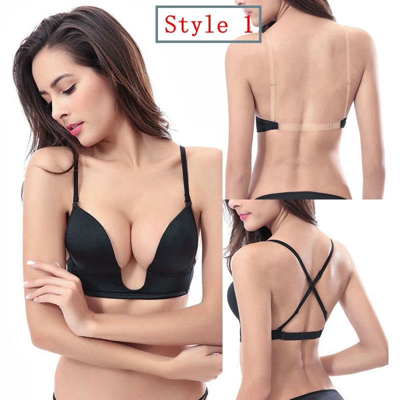 Backless Invisible Bra - Strapless Wire Free Push Up Bra With Padding | Sexy Wedding Lingerie - ZOOMNSTORE