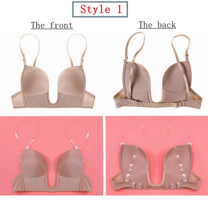 Backless Invisible Bra - Strapless Wire Free Push Up Bra With Padding | Sexy Wedding Lingerie - ZOOMNSTORE