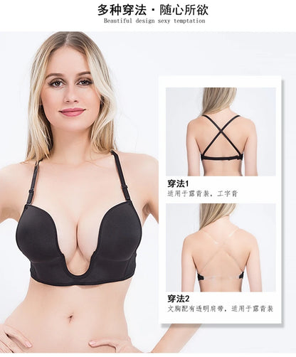 Backless Invisible Bra - Strapless Wire Free Push Up Bra With Padding | Sexy Wedding Lingerie - ZOOMNSTORE