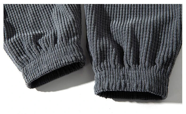 Baggy Corduroy Jogger Pants Men Tech Fleece Sweatpants Man Autumn Winter Casual Harem Pants Male Sport Thermal Trousers - ZOOMNSTORE