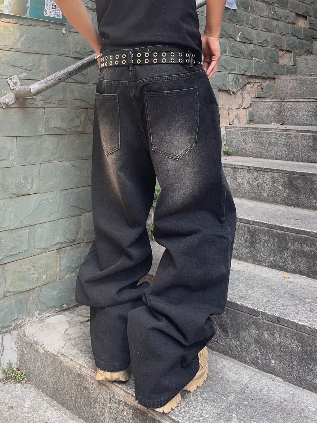 Baggy Denim Jeans - Men's Casual Pants | Wide-Leg Vintage Y2K Streetwear Trousers - ZOOMNSTORE