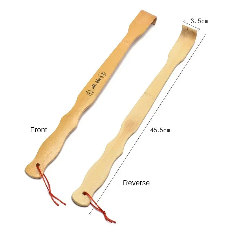 Bamboo Back Massager - Durable Wooden Body Roller for Muscle Tension Relief - ZOOMNSTORE