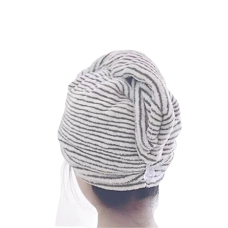 Wholesale of New Gray Bamboo Charcoal Dry Hair Caps, Soft Water Absorbing Shower Caps,home and Daily Dry Hair Towels - ZOOMNSTORE