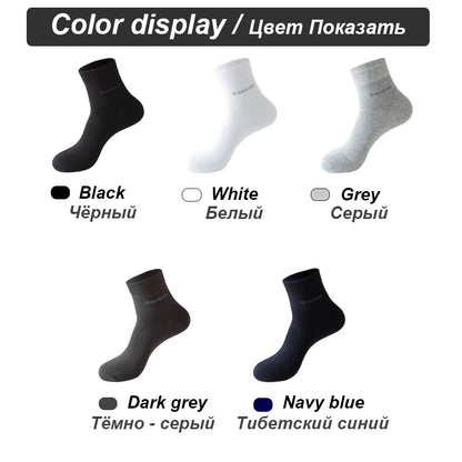 Bamboo Fiber Socks Men Casual Business - Anti Bacterial Breathable Knit Ankle Socks - ZOOMNSTORE