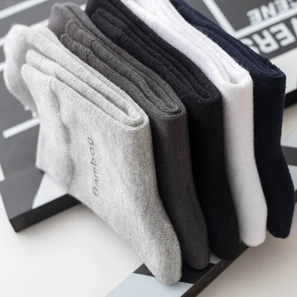 Bamboo Fiber Socks Men Casual Business - Anti Bacterial Breathable Knit Ankle Socks - ZOOMNSTORE