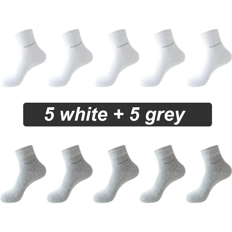 Bamboo Fiber Socks Men Casual Business - Anti Bacterial Breathable Knit Ankle Socks - ZOOMNSTORE