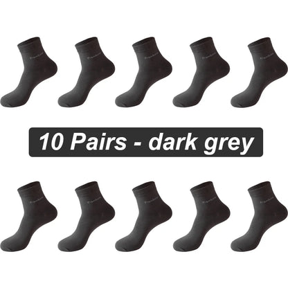Bamboo Fiber Socks Men Casual Business - Anti Bacterial Breathable Knit Ankle Socks - ZOOMNSTORE