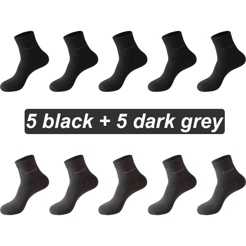 Bamboo Fiber Socks Men Casual Business - Anti Bacterial Breathable Knit Ankle Socks - ZOOMNSTORE
