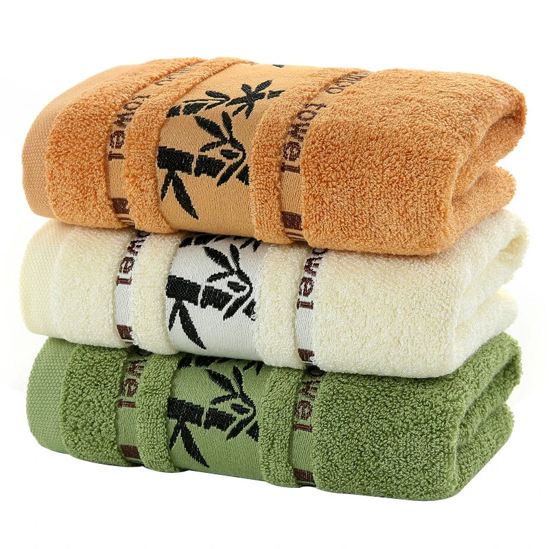 Bamboo Fiber Bath Towels Set - Thick Absorbent Luxury Towels for Home - ZOOMNSTORE