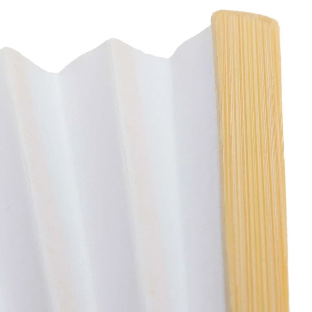 Bamboo Folding Hand Fans - Personalized Paper Fans for Wedding Party Decor - ZOOMNSTORE