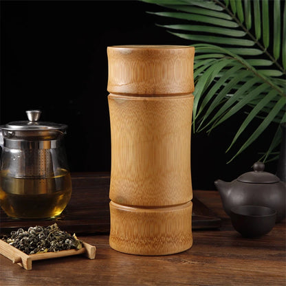 Natural Bamboo Food Storage Box Tea Nut Spice Storage Box Tea Canister Eco-friendly Organizer Jar Kitchen Containers - ZOOMNSTORE