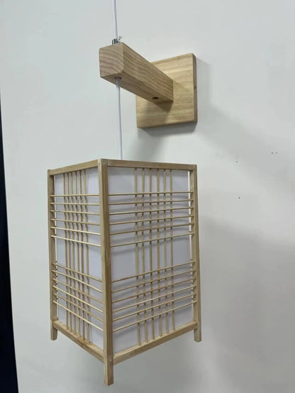 Bamboo Pendant Light - Hand-Knit Rattan Ceiling Lamp for Dining Room - ZOOMNSTORE