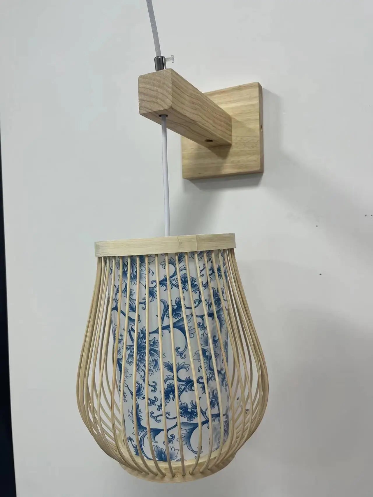Bamboo Pendant Light - Hand-Knit Rattan Ceiling Lamp for Dining Room - ZOOMNSTORE