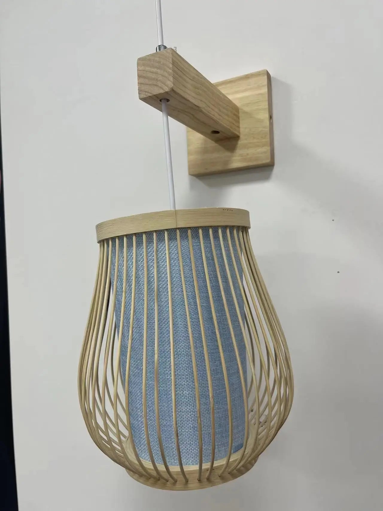 Bamboo Pendant Light - Hand-Knit Rattan Ceiling Lamp for Dining Room - ZOOMNSTORE