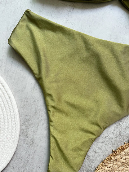 Bandeau Bikini Set Push Up Wire Free Two Piece Swimsuit - Sexy Brazilian Solid Beachwear - ZOOMNSTORE
