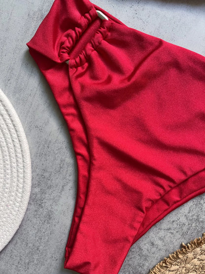 Bandeau Bikini Set Push Up Wire Free Two Piece Swimsuit - Sexy Brazilian Solid Beachwear - ZOOMNSTORE