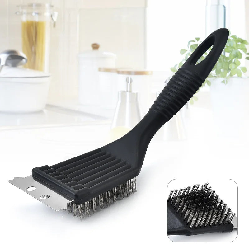 Barbecue Cleaning Brush – Heavy Duty Stainless Steel Grill Wire Brush for BBQ - ZOOMNSTORE