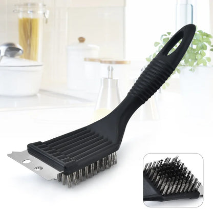 Barbecue Cleaning Brush – Heavy Duty Stainless Steel Grill Wire Brush for BBQ - ZOOMNSTORE