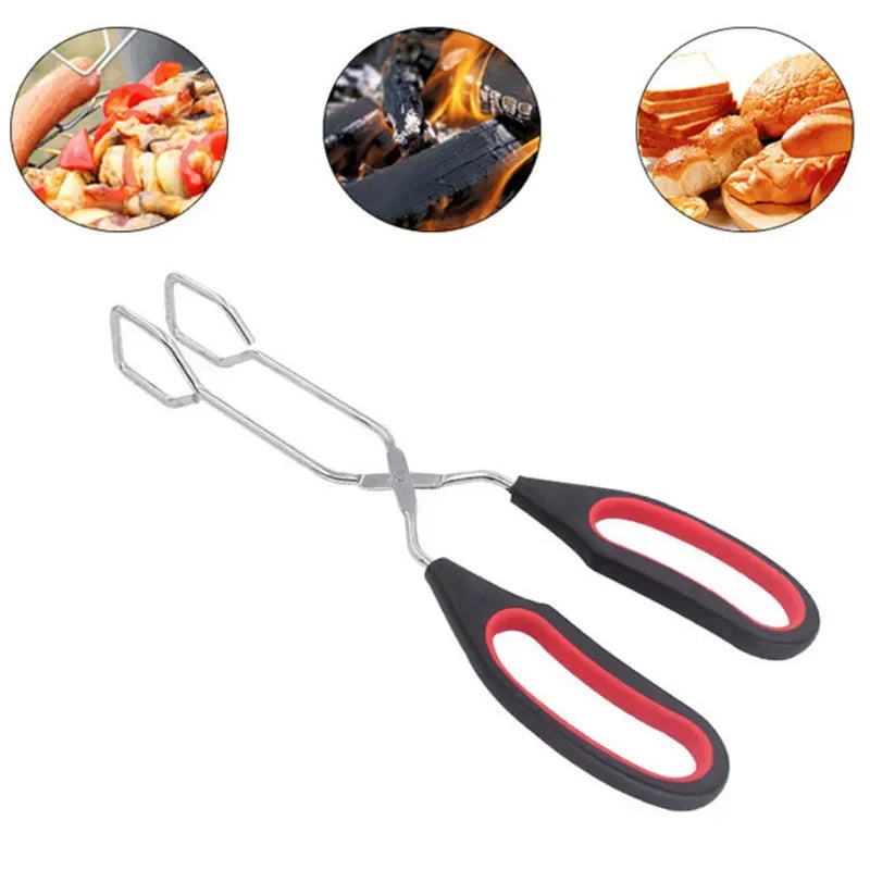 Barbecue Scissor Tongs - Long Handle Grilling Tongs | Heat Resistant BBQ Tools - ZOOMNSTORE