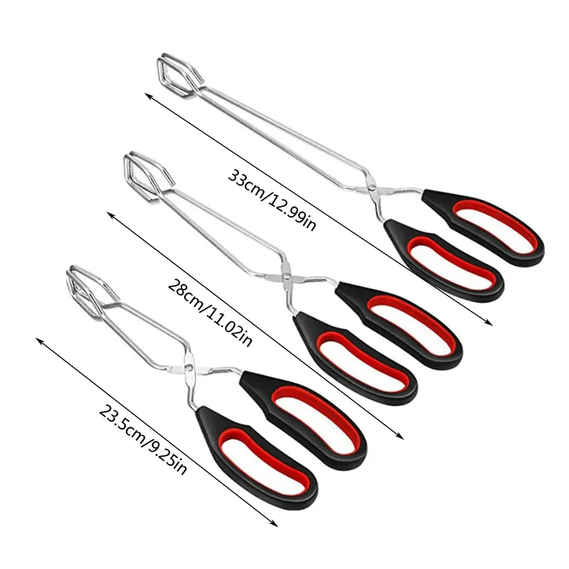 Barbecue Scissor Tongs - Long Handle Grilling Tongs | Heat Resistant BBQ Tools - ZOOMNSTORE