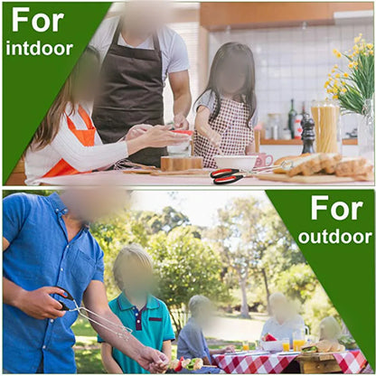 Barbecue Scissor Tongs - Long Handle Grilling Tongs | Heat Resistant BBQ Tools - ZOOMNSTORE