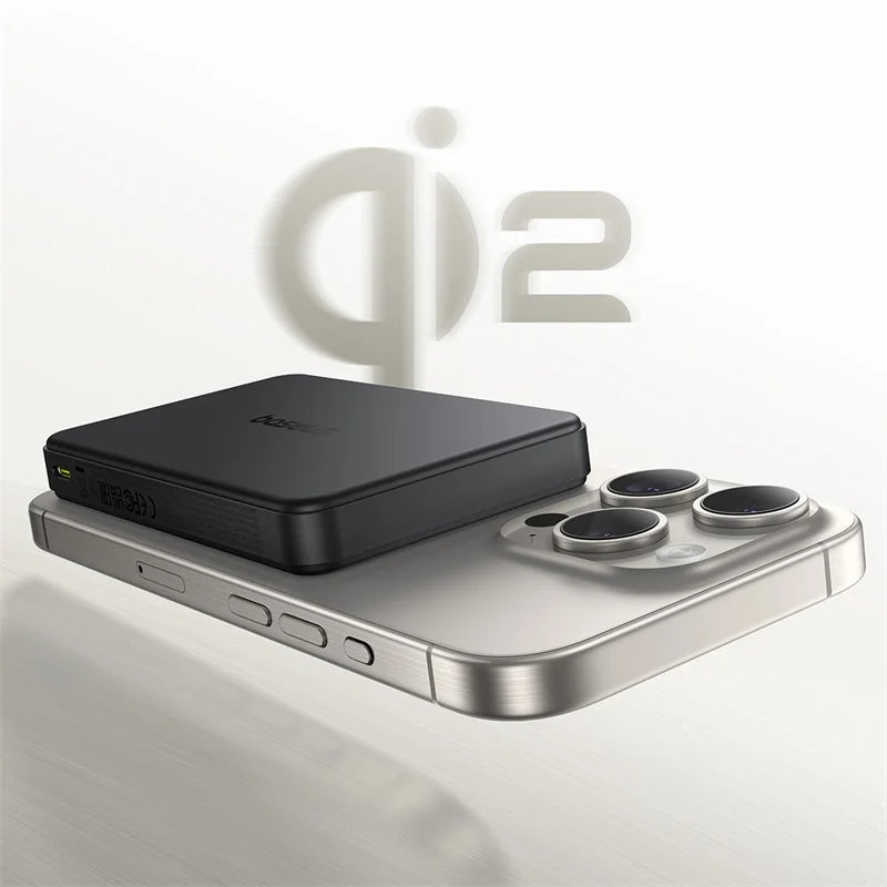 Baseus Qi2 Magnetic Power Bank 10000mah 15W Wireless Charging 22.5W Wired Charge Qi2-Certified for iPhone 16 15 14 13 12 Pro Max - ZOOMNSTORE