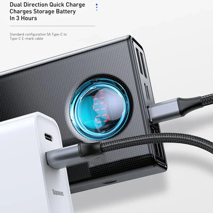 Baseus Power Bank 30000mAh 65W PD3.0 Quick Charging 3.0 FCP SCP Portable External for iPhone 16 15 14 Laptop Tablet Power bank - ZOOMNSTORE