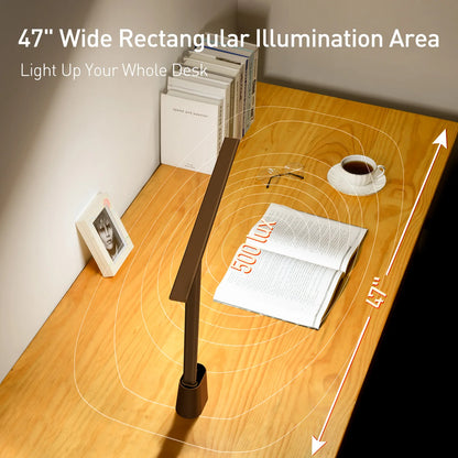 Baseus Dimmable LED Desk Lamp - Foldable Eye Protection Study Light with Smart Brightness Adjustment - ZOOMNSTORE
