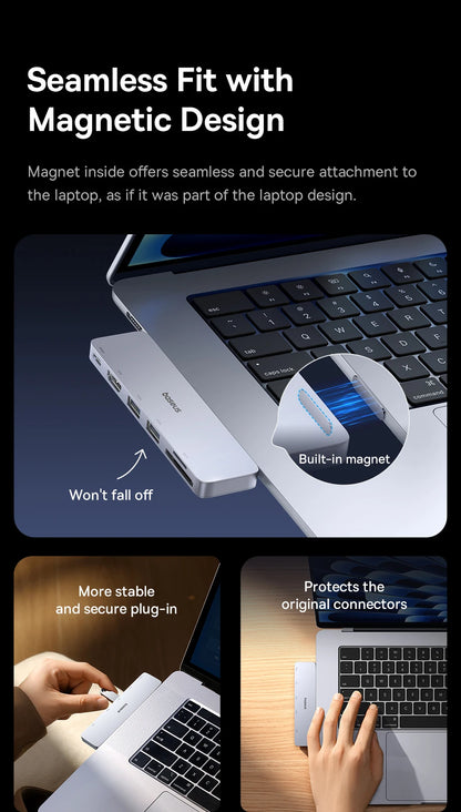 Baseus USB-C Hub – Dual USB-C Ports, Thunderbolt 3 Hub with 4K HDMI Adapter - ZOOMNSTORE