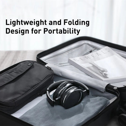 Baseus D02 Pro Wireless Bluetooth Headphones - Foldable Over-Ear Gaming Earbuds - ZOOMNSTORE