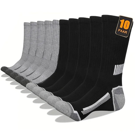 Basketball Crew Socks Set | Men’s Breathable Cushioned Sports Socks, Multi-Color - ZOOMNSTORE