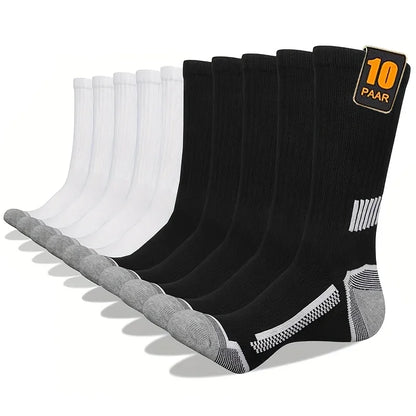 Basketball Crew Socks Set | Men’s Breathable Cushioned Sports Socks, Multi-Color - ZOOMNSTORE