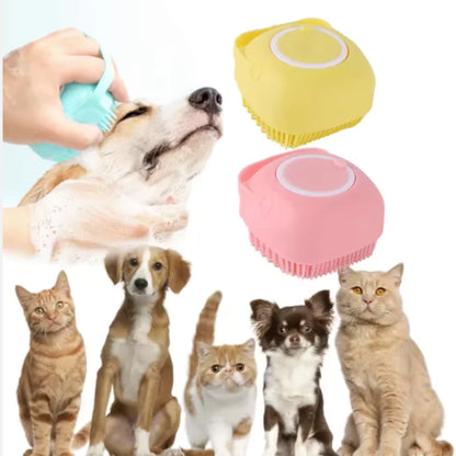 Bath Massage Brush - Soft Silicone Pet Grooming Tool for Dogs & Cats - ZOOMNSTORE