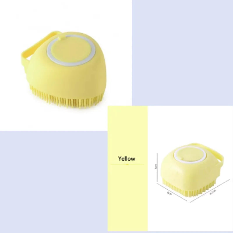 Bath Massage Brush - Soft Silicone Pet Grooming Tool for Dogs & Cats - ZOOMNSTORE