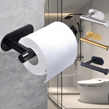 Adhesive Bathroom Hardware Accessories Towel Rack Toilet Paper Dispenser Holder Wall Coat Hooks Towel Rail Ring Roll Hanger Set - ZOOMNSTORE