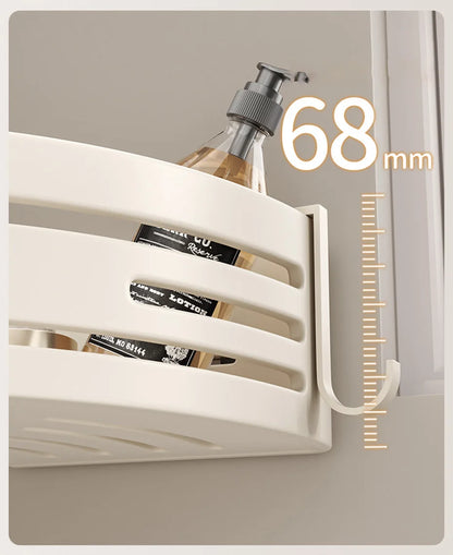 Aluminium Corner Bathroom Shelf - Self-Adhesive Towel Holder No Drill Wall-Mounted Organizer - ZOOMNSTORE
