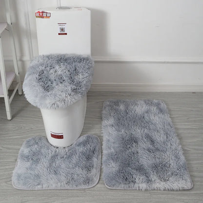 Bathroom Floor Rug - Anti Slip Bath Mat & Absorbent Shower Rug 3Pcs Set - ZOOMNSTORE