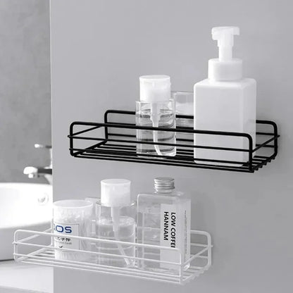 Wall Mounted Corner Bathroom Shelf - Iron Shower Drain Basket  Cosmetic Rack Organizer - ZOOMNSTORE