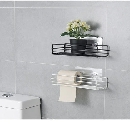 Wall Mounted Corner Bathroom Shelf - Iron Shower Drain Basket  Cosmetic Rack Organizer - ZOOMNSTORE