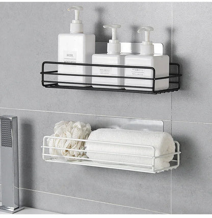 Wall Mounted Corner Bathroom Shelf - Iron Shower Drain Basket  Cosmetic Rack Organizer - ZOOMNSTORE