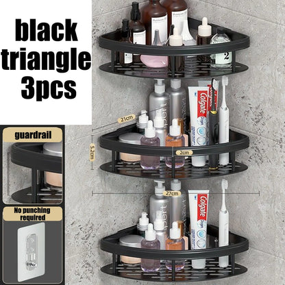 Bathroom Shelf Bathroom Towel Rack Shelves Wall Shower  Shampoo Rack No Drill Shelf Bathroom Tripod Storage Rack - ZOOMNSTORE