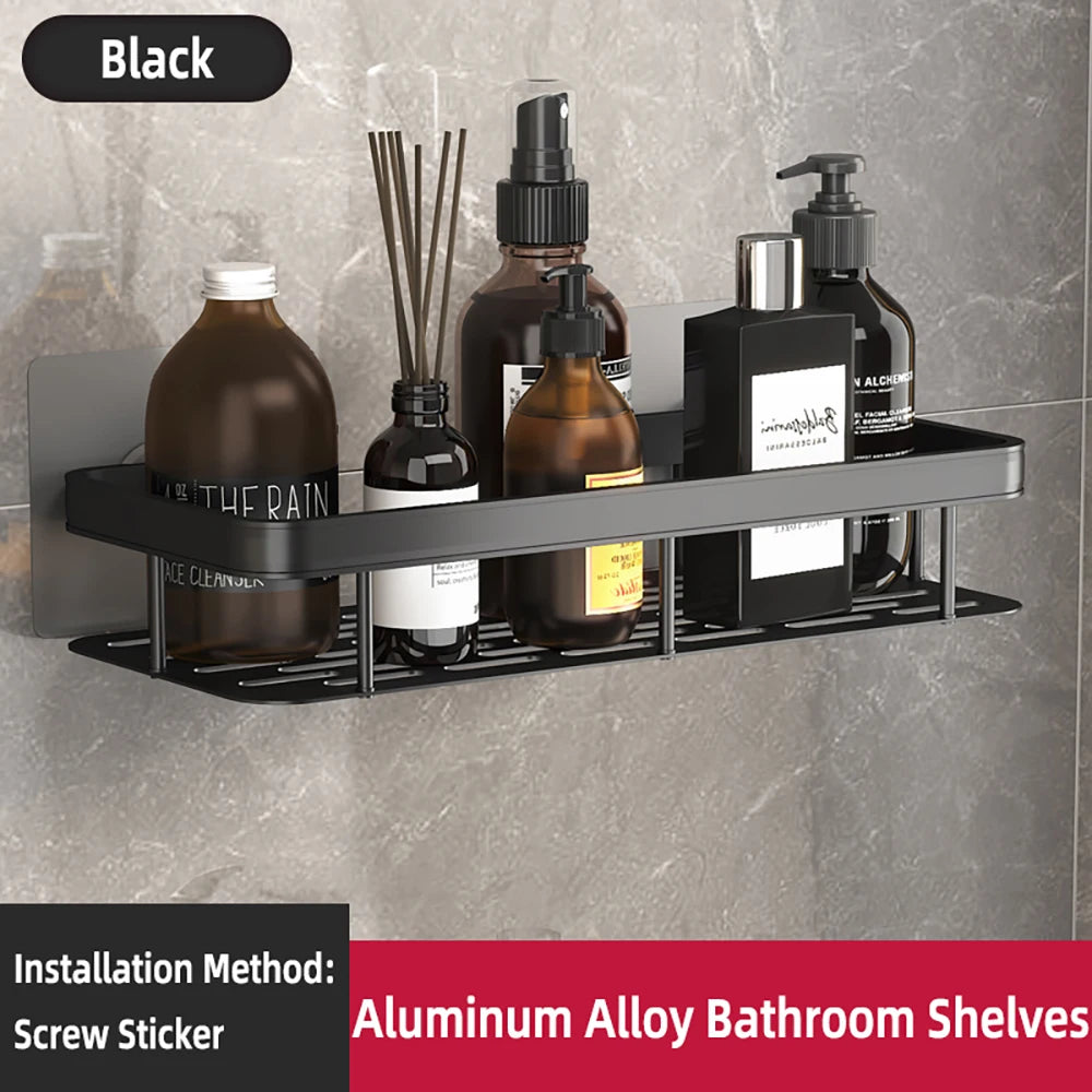 Bathroom Shelf Bathroom Towel Rack Shelves Wall Shower  Shampoo Rack No Drill Shelf Bathroom Tripod Storage Rack - ZOOMNSTORE