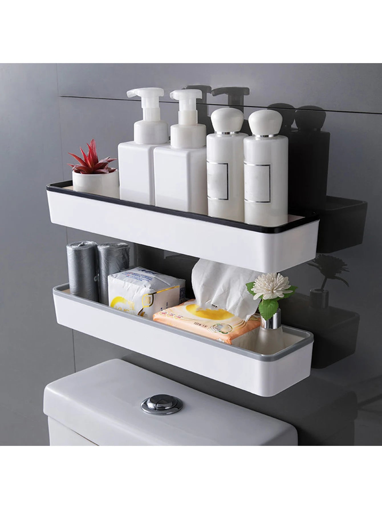 Wall-Mounted Toilet Storage Cabinet - Multifunctional Bathroom Organizer Shelf - ZOOMNSTORE
